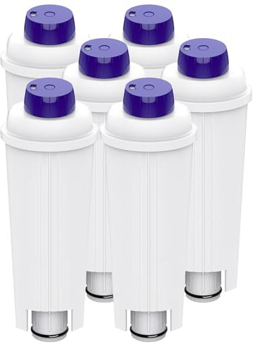 Aiitomg 6PCS Water Filter for Delonghi Replacement Coffee Machine Water Filter with Activated Carbon Softener for De'Longhi ECAM, ETAM, EC, BC Series