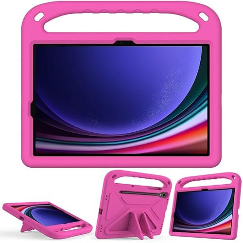 Kids Case For Samsung Galaxy Tab S8 11-Inch 2022 (SM-X700/X706), EVA Foam Lightweight Shockproof Duarable, Tablet Cover with Handle Stand Case For Children Firendly, Pink