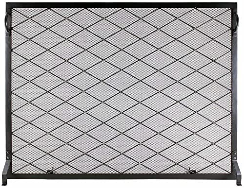 Kaminschirme, 50 x 36 Zoll, Flacher Kaminschirm, schwarzer Kaminschirm, Flache Kaminschirme, dekorativ