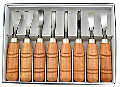 YIWENG 8 in 1 8 Pcs Wood Cutter Wood Carving Tools Woodworking Tool Detail Chisel Home Household Multifunction Utility Tool Set