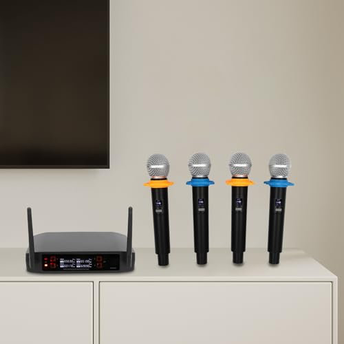 GramStudio Drahtloses Mikrofon, Professionelles Drahtloses Handmikrofonsystem, Dynamisches Karaoke Maschine KTV-Set für Karaoke, Party, DJ, Konferenzen, Hause