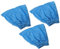 vhbw 3x filtro in tessuto compatibile con Einhell TC-VC 1820 S, TE-VC 36/25 Li aspirapolvere, aspiratore a secco/umido, lavabile blu