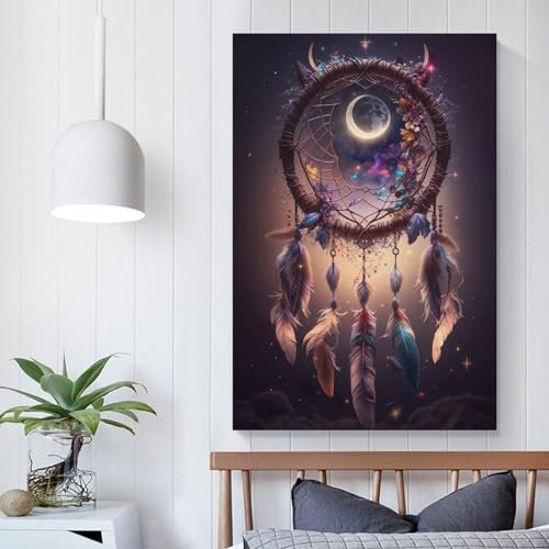 WXMMoney Kunstdruck auf Leinwand, Motiv: Dreamcatchers Dance, Badezimmer, lustiges Bild, Badezimmerbilder, Wanddekoration für Heimdekoration, 20 x 30 cm
