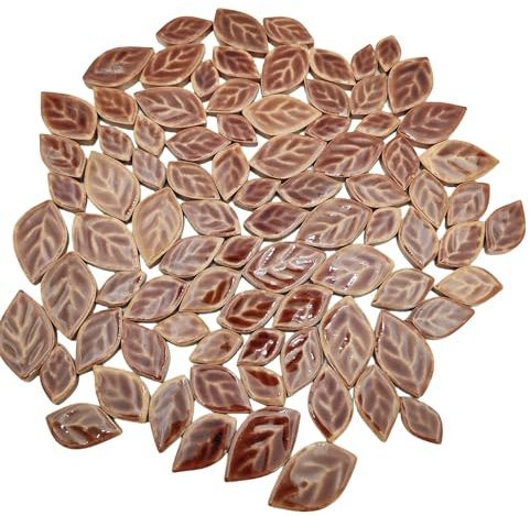 500 g zufällige 3 Größen Blätter Keramik Mosaik Fliesen machen kreative Keramik-Mosaikstücke für DIY Handwerk, Blumentöpfe, Vasen, Tassen, Gartendekoration, Mosaikherstellung Zubehör (Eisrissiger