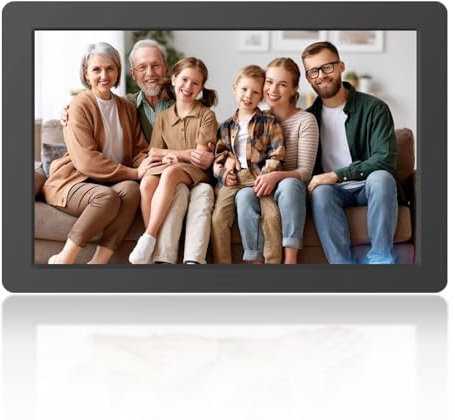 PiPivision Cornice digitale da 20,3 cm, cornice elettronica USB o SD, display HD con telecomando, supporto video e musica, presentazioni, montaggio a parete, per anziani