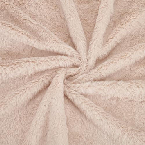 BENECREAT 160 x 50 cm Tela de piel sintética con pelo corto, tela de piel precortada para manualidades, color blanco antiguo, parches de piel peluda para disfraces, ropa, alfombras, cojines