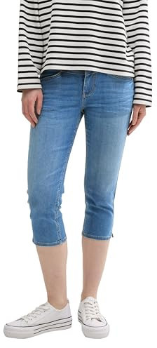 TOM TAILOR 1045738 Jean Capri, 10280-light Stone Wash Denim, 34 Femmes
