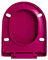 Abattant WC avec Frein de Chute, Siege Toilette, Lunette WC Dégagement Rapide, Cuvette Toilette Facile à Installer(Rose Red)