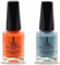 (2Pcs Set) Henna Infused Nail Polish Permeable Nail Polish Halal Vegan Long lasting No UV Needed (Dream, Sunset)
