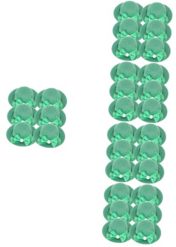 PRETYZOOM 5 Sätze Bow Tie Cap Weinflaschenabdeckung Weinbeutel Weinregale Theke Weinregal Tasche Für Weinflaschen Weinhalter Getränk Weinkühler Dark Green Eva Gebürsteter Stoff 6 Stück * 5