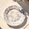 HHFLRAWA Assiettes en céramique, assiettes en porcelaine, assiettes rondes en céramique, assiettes à fleurs de vigne, assiettes à salade en céramique de 20 cm, assiettes à dessert, pour collations,
