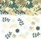 Happy 50th Birthday Confetti 15g 50th Anniversary Glitter Foil Table Decoration Sequins for 50 Years Birthday Table Confetti Party Decoration Green Gold