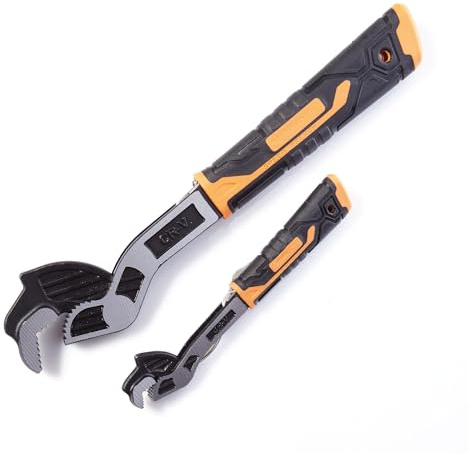 Profi-Partner Schnellspann-Schraubenschlüssel-Set 2-tlg, 7-15 & 15-35 mm | Ratscheneffekt, Selbstverriegelung, automatische Federrückstellung, Ringschlüssel, Maulschlüssel, Rohrzangen, Steckschlüssel