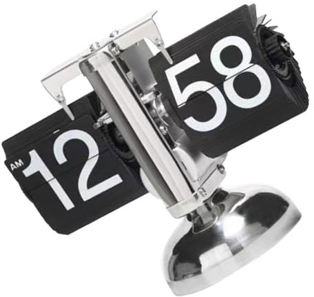 Holibanna Flip-Uhr Retro Design Tischuhr Mechanische Uhr Mit Internem Zahnrad Batteriebetrieben Für Home Office