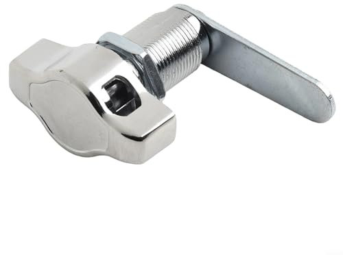 BlesConi Cerradura mecánica de leva para gabinete, sin llave, aleación de zinc, cerradura de seguridad para buzón, cajón y armario (30 mm)