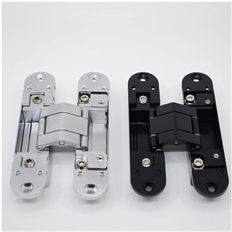 Soft Close Concealed Hinges, 3D Dimmer Adjustable Invisible Door Hinge for Cupboard Doors, 140x30mm, 60KG Capacity, Perfect for Seamless Door Installation