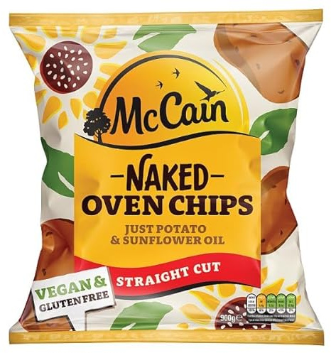 McCain Naked Oven Chips Straight Cut 900g | Case of 1