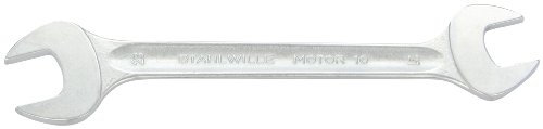 STAHLWILLE Nr. 10 Doppelmaulschlüssel MOTOR Schlüsselweite 21 x 23 mm L.250 mm metrisch, Chrome-Alloy-Steel, verchromt