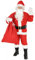 Foxxeo 9-teiliges Weihnachtsmann Nikolauskostüm Kostüm für Herren Mit - Mütze, Bart, Gürtel und Handschuhe, Gr.-XXL, Rot-Weiß