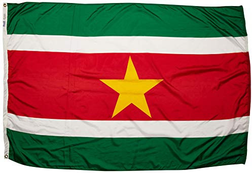Annin Flagmakers Suriname-Flagge, USA, hergestellt nach offiziellen Designspezifikationen der Vereinten Nationen, 1,2 x 1,8 m (Modell 197878)