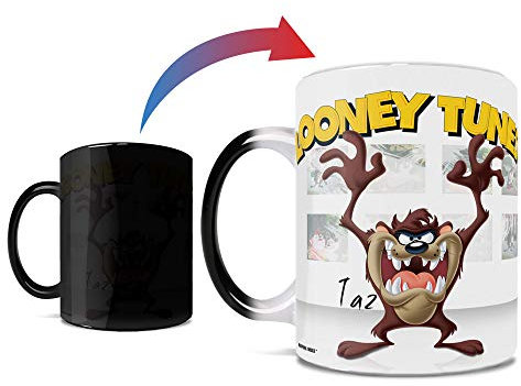Morphing Mugs Looney Tunes (Taz) Keramiktasse, Schwarz