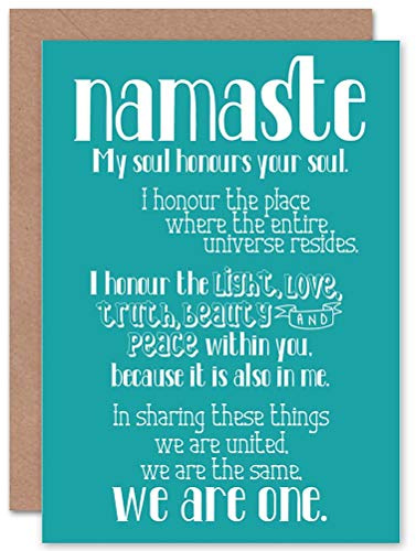 Wee Blue Coo CARD GREETING GIFT QUOTE TYPOGRAPH TEXT NAMASTE BLUEBOARD DEFINITION
