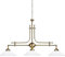 Licht-Erlebnisse Hängelampe Messing Glas in Bronze hell Weiß Wohnzimmer Esszimmer L:104,5 cm E27 3-flammig blendarm Jugendstil Esstisch Pendelleuchte