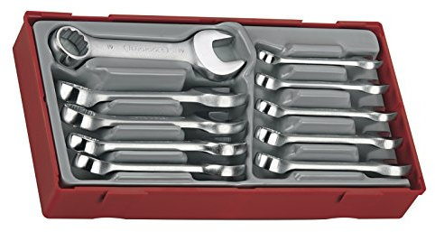 Teng TT6010MMidget Combination Spanner Set Metric (10 Pieces)