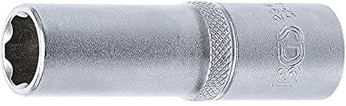 BGS 2944 | Steckschlüssel-Einsatz Super Lock, tief | 12,5 mm (1/2) | SW 14 mm | lang | Wellenprofil | CV-Stahl
