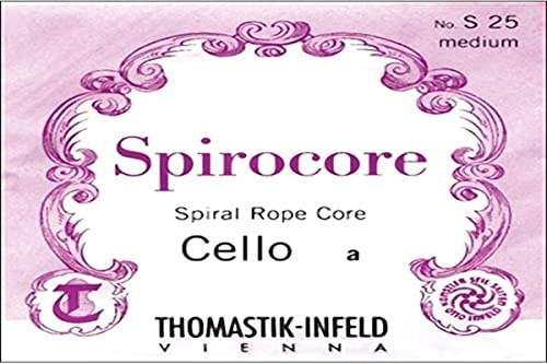 Thomastik Saiten für Cello Spirocore Spiralkern Satz 3/4 mittel Chrom Mensur 650 mm / 25.6