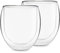 Feelino 2X Tasse À Thé En Verre À Double Paroi, Verres À Thé, 400Ml Verres À Thé À Double Paroi, Verre À Thé Résistant Au Lave-Vaisselle, Verres À Thé Thermiques, Verres À Thé Avec Effet De Flottement