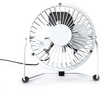 Status SUSBWHWFAN1PKB4 Mini Ventilador de Escritorio, Metal, Blanco A
