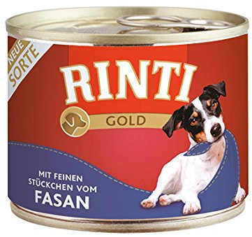 RINTI Gold Fasan | Hunde Nassfutter | 12x185g | Für kleine Hunde | ohne Getreide | ohne Kohlenhydrate