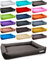 dogsfavorite, Hundebett Starter aus Kunstleder, Hundekissen, Pflegeleicht, 120 x 90 cm, Taupe