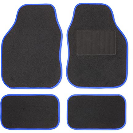 Safe Travel 27551 Universal-Automatten-Set für Rechtslenker, Geschweißter Ferseneinsatz, Blaue Einfassung