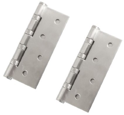 Aexit 2 PCS 10,2 cm Baumarkt Satin Nickel Schrank Tür Scharnier w Eisenwaren Screw Hardware