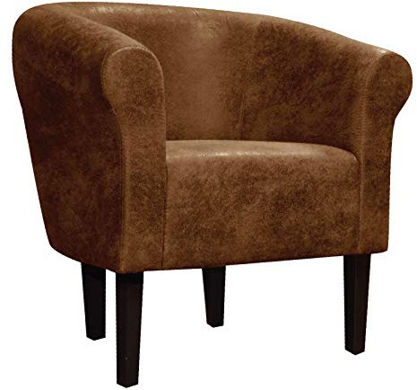 FORTISLINE Clubsessel Loungesessel Cocktailsessel Monaco 2 Antik Braun W364 26
