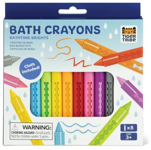 Tiger Tribe Bath Crayons - 8 Coloured Crayons