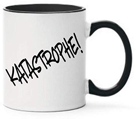 Farbwuselei Tasse Katastrophe! Witzig Lustig beidseitig bedruckt Schwarz