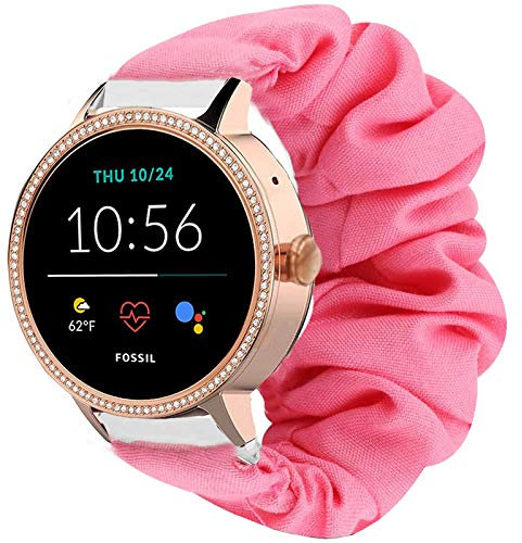 LvBu Cinturino compatibile con Fossil Donna GEN 5E, morbido elastico per capelli per orologio Fossil Donna GEN 5E Smartwatch, Colore: rosa., Classico