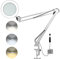 Beyamz Lupenleuchte Lupenlampe / 105 mm 5-Dioptrien-Echtglas / 3 Farbmodi / 10-stufig Dimmbar / 750 LM Leuchten mit 72 LEDs / 90cm Arbeitsradius/USB-Anschluss MA21SV (Silber)