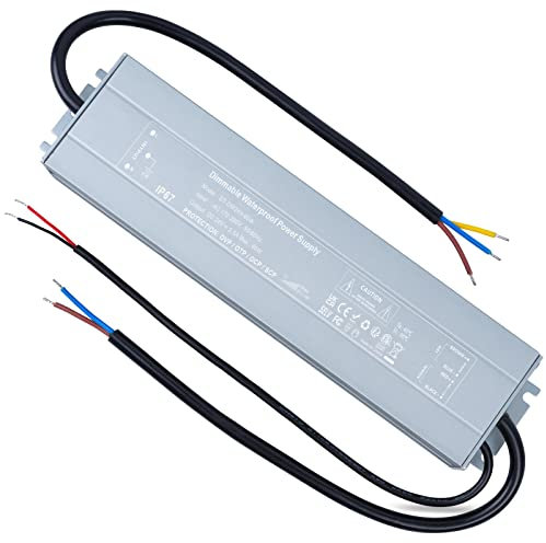 REYLAX LED Trafo 24V Dimmbar Wasserdicht 60W 2.5A Treiber Transformator 230V Auf DC Gleichstrom Driver Konstantspannung IP67 Netzteil Power Supply Für Niedervolt Beleuchtung