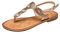 JOMIX Sandali Donna Estivi Infradito Eleganti Bassi Fascia Intrecciata con Cinturino Regolabile Scarpe Aperte per Cerimonia Vacanze Giorno e Sera SD2146 Oro Rosa 40