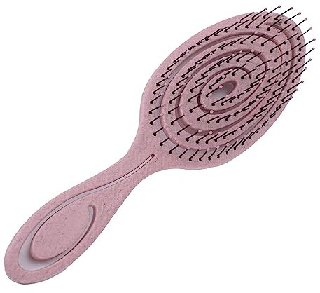 CAISHA Nasshaar Haarbürste Ohne Ziepen Entwirrbürste Rosa Spiralfeder Kopfhautschonend Alle Haartypen K108