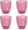 YöL Pack of 4 Tumblers Pink Aztec Reusable BBQ Summer Party Tableware Camping Cups Drinks Drinking Glasses