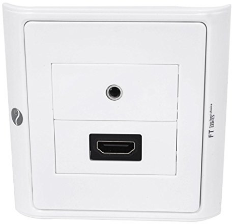 Ruilogod Plate Audio connecteur femelle HDMI Composite Prise murale