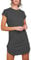 Fashion Star Womens Curved Hem Turn Up Cap Sleeve Tunic T-Shirt Mini Dress Plain Charcoal Plus Size (UK 20/22)