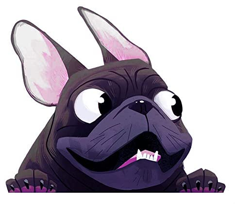 iSpchen Autoaufkleber,3D Französische Bulldogge aufkleber lustige Hund aufkleber Auto Fenster Heckscheiben Stoßstangen Auto Tuning Styling Dekoration Sticker für Wand Laptop Kühlschrank,22 * 16cm