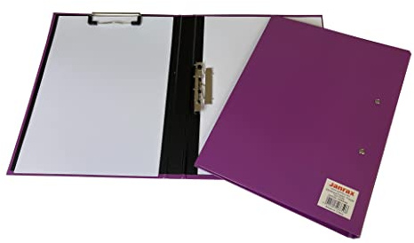 Pack of 10 Purple A4 Clipboard Document Clamp File Folders