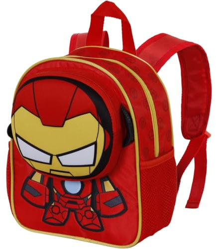 Iron Man Bobblehead-Pocket Rucksack, Rot